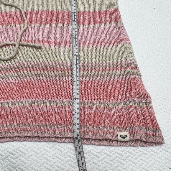 Roxy💜cotton Blend Short Sleeve Tie Front Lightweight Sweater Size M - Picture 11 of 11